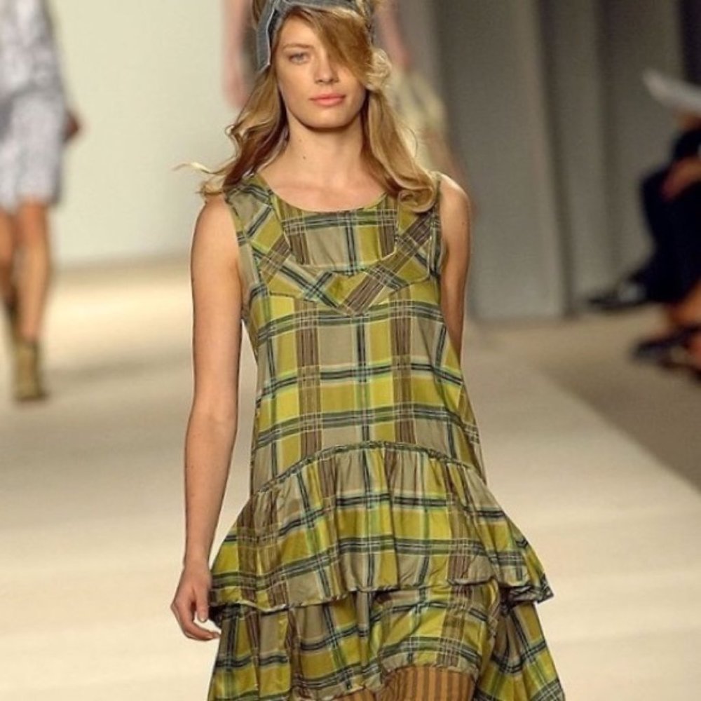 Marc by Marc Jacobs Yellow Plaid Mini Dress